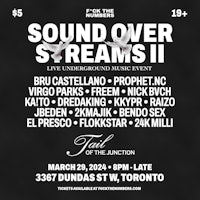 a poster for sound over streams ii
