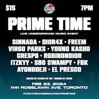 a flyer for prime time in toronto